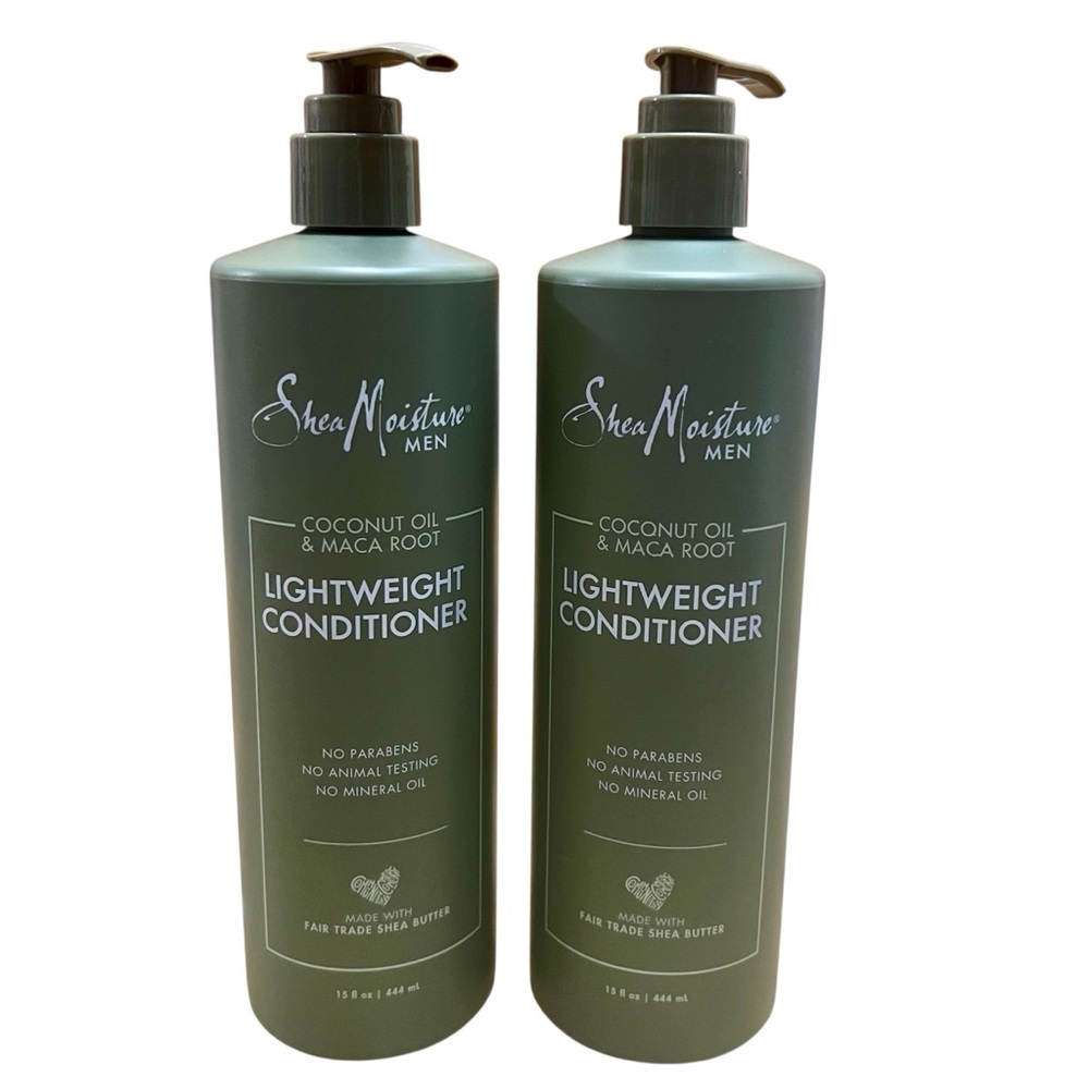 2x Shea Moisture Men Coconut Oil Maca Root Lightweight Conditioner 15oz each New